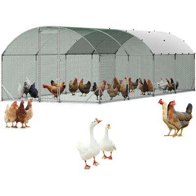 VEVOR Pollaio In Metallo Di Grandi Dimensioni 2,7 X 7,6 X 2 M, Recinto Per Polli Con Copertura Impermeabile E Struttura Robusta, Gabbia Per Pollame Con Tetto A Cupola, Recinto Per Anatre, Conigli VEVOR Pollaio In Metallo Di Grandi Dimensioni 2,7 X 7,6 X 2 M, Recinto Per Polli Con Copertura Impermeabile E Struttura Robusta, Gabbia Per Pollame Con Tetto A Cupola, Recinto Per Anatre, Conigli