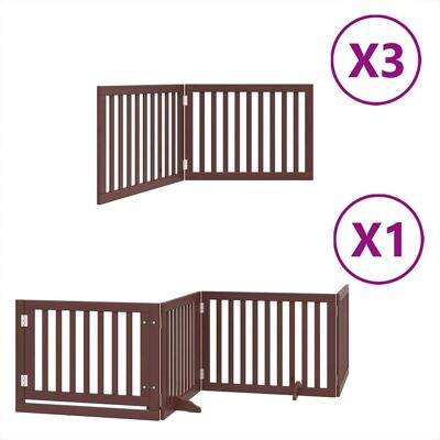 MAISON EXCLUSIVE - Cancello Cani Porta Pieghevole Marrone 10 Pannelli 800cm Pioppo MAISON EXCLUSIVE - Cancello Cani Porta Pieghevole Marrone 10 Pannelli 800cm Pioppo