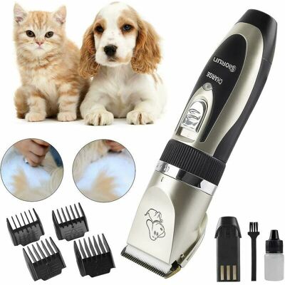 OEM Tagliacapelli Professionale Per Cani E Gatti, Rifinitore Per Animali Domestici, Lame In Ceramica, Con Cavo, Ricaricabile, Con 4 Pettini Regolabili OEM Tagliacapelli Professionale Per Cani E Gatti, Rifinitore Per Animali Domestici, Lame In Ceramica, Con Cavo, Ricaricabile, Con 4 Pettini Regolabili