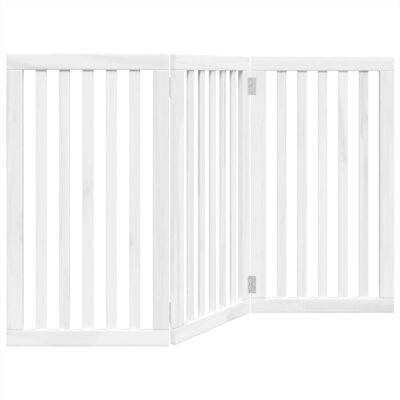 HELLOSHOP26 Cancelletto Di Sicurezza Pieghevole Per Cani A 3 Pannelli 150 Cm Legno Di Pioppo Bianco 020023071 HELLOSHOP26 Cancelletto Di Sicurezza Pieghevole Per Cani A 3 Pannelli 150 Cm Legno Di Pioppo Bianco 020023071