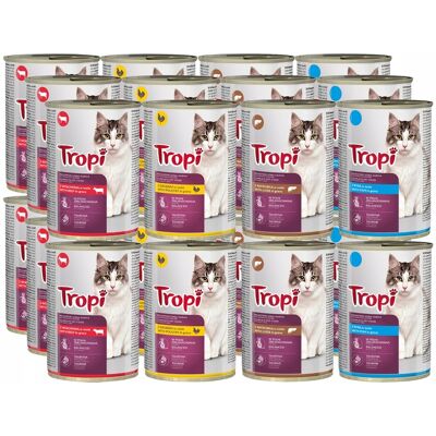 OEM Cibo Umido In Scatola Per Gatti, Misto Di Gusti 24x415g OEM Cibo Umido In Scatola Per Gatti, Misto Di Gusti 24x415g