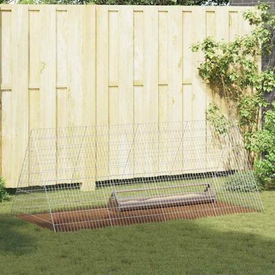 VIDAXL Gabbia Per Polli Argento 215 X 100 X 85 Cm Acciaio Zincato VIDAXL Gabbia Per Polli Argento 215 X 100 X 85 Cm Acciaio Zincato