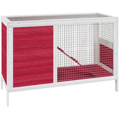 MAISON EXCLUSIVE - Conigliera Rossa 103x44x69,5 Cm In Legno Massello Di Pino MAISON EXCLUSIVE - Conigliera Rossa 103x44x69,5 Cm In Legno Massello Di Pino