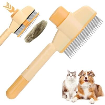 OEM Pettine Per La Rimozione Del Pelo Degli Animali Domestici, Spazzola Autopulente Per Cani E Gatti, Per La Toelettatura E La Rimozione Del Pelo - Giallo -crezuo OEM Pettine Per La Rimozione Del Pelo Degli Animali Domestici, Spazzola Autopulente Per Cani E Gatti, Per La Toelettatura E La Rimozione Del Pelo - Giallo -crezuo