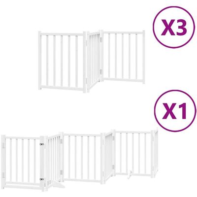 HELLOSHOP26 Cancelletto Di Sicurezza Per Animali Domestici Porta Pieghevole 15 Pannelli Legno Di Pioppo Bianco 020023195 HELLOSHOP26 Cancelletto Di Sicurezza Per Animali Domestici Porta Pieghevole 15 Pannelli Legno Di Pioppo Bianco 020023195