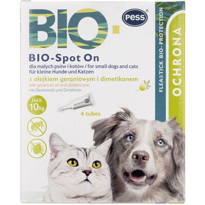 OEM Pess Bio-spot On Con Olio Di Geranio E Dimeticone Per Cani Di Piccola Taglia E Gatti Fino A 10 Kg OEM Pess Bio-spot On Con Olio Di Geranio E Dimeticone Per Cani Di Piccola Taglia E Gatti Fino A 10 Kg