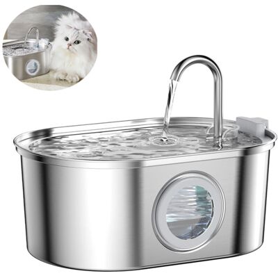 OEM Fontana Per Animali Domestici Da 3,2 Litri In Acciaio Inox, Fontanella Per Gatti Ultra Silenziosa, Sistema Di Quadrupla Filtrazione, Adatta A Gatti, Cani E Altri Animali Domestici OEM Fontana Per Animali Domestici Da 3,2 Litri In Acciaio Inox, Fontanella Per Gatti Ultra Silenziosa, Sistema Di Quadrupla Filtrazione, Adatta A Gatti, Cani E Altri Animali Domestici
