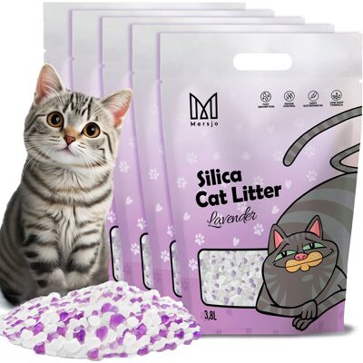OEM Lettiera Per Gatti In Silicone Mersjo Lavender 5x3,8l OEM Lettiera Per Gatti In Silicone Mersjo Lavender 5x3,8l