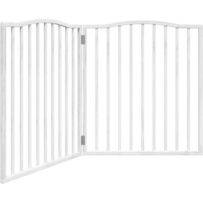 HELLOSHOP26 Cancelletto Di Sicurezza Pieghevole Per Cani A 2 Pannelli 160 Cm Legno Di Pioppo Bianco 020023046 HELLOSHOP26 Cancelletto Di Sicurezza Pieghevole Per Cani A 2 Pannelli 160 Cm Legno Di Pioppo Bianco 020023046