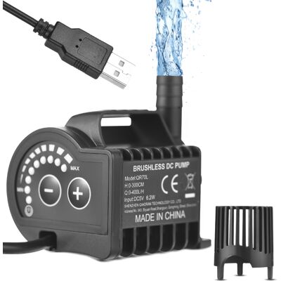 OEM Pompa Sommergibile Da 5 V, 8 Livelli Di Portata (0-400 L/h), Prevalenza 0-3 M, Cavo Usb Da 2 M, Base A Ventosa. OEM Pompa Sommergibile Da 5 V, 8 Livelli Di Portata (0-400 L/h), Prevalenza 0-3 M, Cavo Usb Da 2 M, Base A Ventosa.