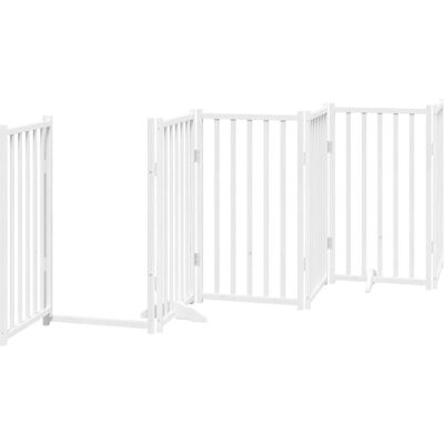 HELLOSHOP26 Cancelletto Di Sicurezza Per Animali Domestici Porta Pieghevole 12 Pannelli Legno Di Pioppo Bianco 020023135 HELLOSHOP26 Cancelletto Di Sicurezza Per Animali Domestici Porta Pieghevole 12 Pannelli Legno Di Pioppo Bianco 020023135