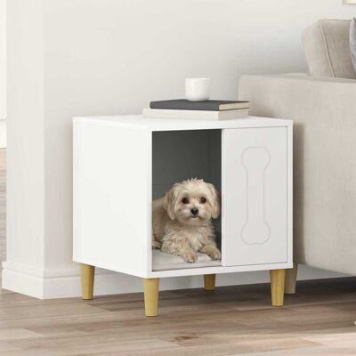 VIDAXL Cuccia Per Cani Bianco 44 X 42 X 49 Cm Legno VIDAXL Cuccia Per Cani Bianco 44 X 42 X 49 Cm Legno