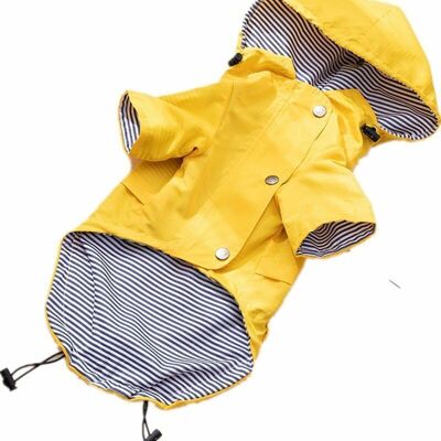 OEM Cappotto Impermeabile Per Cani Con Bottoni Riflettenti, Resistente Alla Pioggia/acqua, Coulisse Regolabile, Cappuccio Removibile, Elegante Cappotto Impermeabile Per Cani, Giallo, Taglia L OEM Cappotto Impermeabile Per Cani Con Bottoni Riflettenti, Resistente Alla Pioggia/acqua, Coulisse Regolabile, Cappuccio Removibile, Elegante Cappotto Impermeabile Per Cani, Giallo, Taglia L