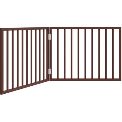 HELLOSHOP26 Cancelletto Di Sicurezza Pieghevole Per Cani A 2 Pannelli 160 Cm Legno Di Pioppo Marrone 020023036 HELLOSHOP26 Cancelletto Di Sicurezza Pieghevole Per Cani A 2 Pannelli 160 Cm Legno Di Pioppo Marrone 020023036