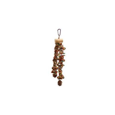 OEM Jouet À Mâcher Pour Perroquet Avec Noix, Pomme De Pin Et Feuille Pour Oiseaux De Taille Moyenne-crezuo OEM Jouet À Mâcher Pour Perroquet Avec Noix, Pomme De Pin Et Feuille Pour Oiseaux De Taille Moyenne-crezuo