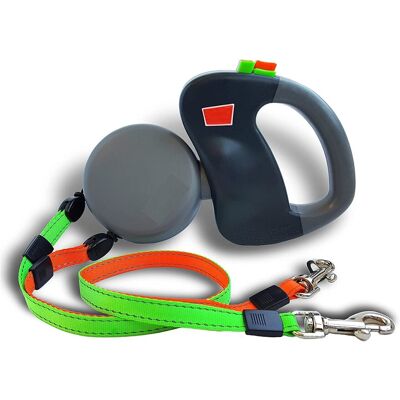 Zone Guinzaglio Retrattile Per Cani, 2 Pezzi, 15,9 Kg/guinzaglio - Grigio Zone Guinzaglio Retrattile Per Cani, 2 Pezzi, 15,9 Kg/guinzaglio - Grigio