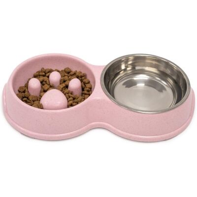 OEM Ciotola Doppia Per Animali Domestici – Resistente, Antiscivolo, In Acciaio Inossidabile, Rosa – Adatta A Cani E Gatti OEM Ciotola Doppia Per Animali Domestici – Resistente, Antiscivolo, In Acciaio Inossidabile, Rosa – Adatta A Cani E Gatti