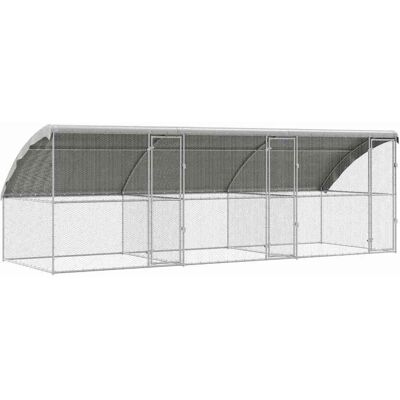 MAISON EXCLUSIVE - Gabbia Per Polli 3 Pcs Argento 600 X 200 X 200 Cm MAISON EXCLUSIVE - Gabbia Per Polli 3 Pcs Argento 600 X 200 X 200 Cm