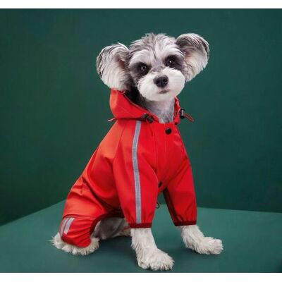 OEM Impermeabile Per Cani Rosso A Forma Di M, Impermeabile Con Cappuccio, Impermeabile Con Aperture Per Il Guinzaglio, Strisce Riflettenti Per Cani Di Piccola E Media Taglia, Leggero Per Avventure/passegg OEM Impermeabile Per Cani Rosso A Forma Di M, Impermeabile Con Cappuccio, Impermeabile Con Aperture Per Il Guinzaglio, Strisce Riflettenti Per Cani Di Piccola E Media Taglia, Leggero Per Avventure/passegg