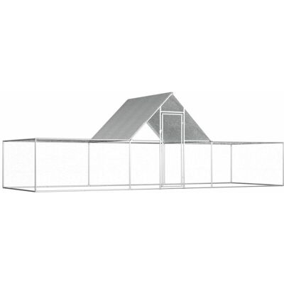 VIDAXL Pollaio 6x2x2 M In Acciaio Zincato - VIDAXL Pollaio 6x2x2 M In Acciaio Zincato -