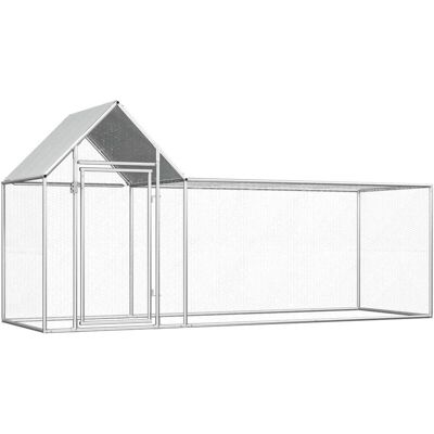 VIDAXL Pollaio 3x1x1,5 M In Acciaio Zincato - VIDAXL Pollaio 3x1x1,5 M In Acciaio Zincato -