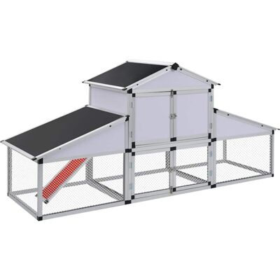VIDAXL - Pollaio Con Rampe E Casetta Di Nidificazione In Alluminio VIDAXL - Pollaio Con Rampe E Casetta Di Nidificazione In Alluminio