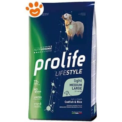 Prolife Life Style Adult Medium/Large Light Pesce Bianco e Riso - Cibo per cani Prolife Life Style Adult Medium/Large Light Pesce Bianco e Riso - Cibo per cani