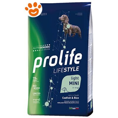 PROLIFE Dog Lifestyle Light Adult Mini Merluzzo E Riso Dog Lifestyle Light Adult Mini Merluzzo E Riso - Any, Sacco Da 2 Kg - PROLIFE Dog Lifestyle Light Adult Mini Merluzzo E Riso Dog Lifestyle Light Adult Mini Merluzzo E Riso - Any, Sacco Da 2 Kg -