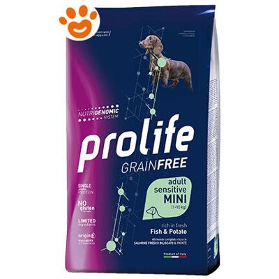 PROLIFE Dog Grainfree Sensitive Adult Mini Pesce E Patate - Dog Grainfree Sensitive Adult Mini Pesce E Patate - Any, Sacco Da 600 Gr PROLIFE Dog Grainfree Sensitive Adult Mini Pesce E Patate - Dog Grainfree Sensitive Adult Mini Pesce E Patate - Any, Sacco Da 600 Gr