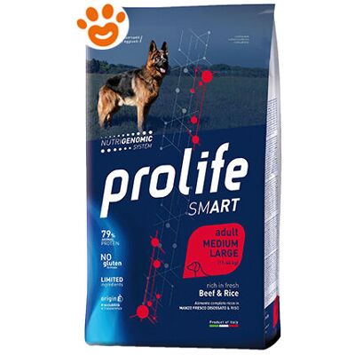 Prolife 11-44 kg Cibo per cani medi/grandi - Manzo e Riso Prolife 11-44 kg Cibo per cani medi/grandi - Manzo e Riso
