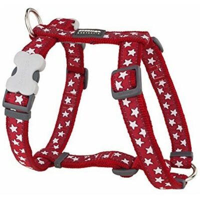 RED DINGO - Imbracatura Per Cani Style Rosso Stella Bianco 46-76 Cm RED DINGO - Imbracatura Per Cani Style Rosso Stella Bianco 46-76 Cm