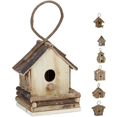 RELAXDAYS Reladays Casetta Per Uccelli, Da Appendere, Legno Non Trattato, Balcone, Giardino, Hlp 32x18x14,5 Cm, Naturale RELAXDAYS Reladays Casetta Per Uccelli, Da Appendere, Legno Non Trattato, Balcone, Giardino, Hlp 32x18x14,5 Cm, Naturale