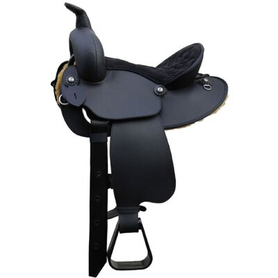 SARTORE Sella Western In Cuoio Sintetico Con Gonna Stondata E Arcione Misura Pony SARTORE Sella Western In Cuoio Sintetico Con Gonna Stondata E Arcione Misura Pony