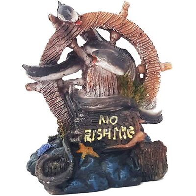 TRADE SHOP TRAESIO - Timone Pesci Ornamento Per Acquario 14x10x15cm Sottomarino Decorazioni - TRADE SHOP TRAESIO - Timone Pesci Ornamento Per Acquario 14x10x15cm Sottomarino Decorazioni -