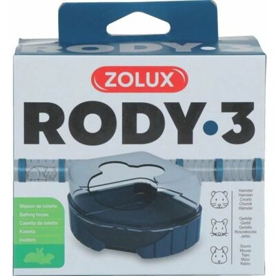 Zolux Rody3 Blu - Casa di toilette per piccoli roditori Zolux Rody3 Blu - Casa di toilette per piccoli roditori