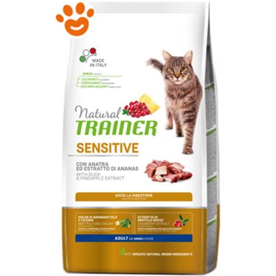TRAINER Natural Cat Sensitive Anatra Ed Estratto Di Ananas - Sacco Da 1,5 Kg TRAINER Natural Cat Sensitive Anatra Ed Estratto Di Ananas - Sacco Da 1,5 Kg
