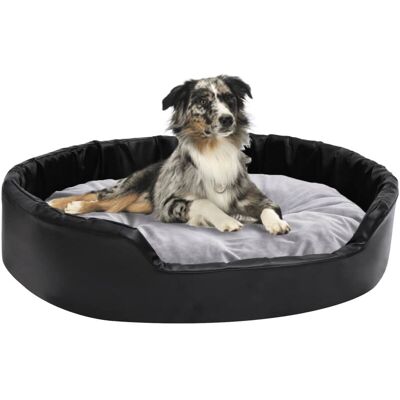 vidaXL Letto per Cani Grigio 90x79x20 cm Peluche e Ecopelle - Letto per Cani vidaXL Letto per Cani Grigio 90x79x20 cm Peluche e Ecopelle - Letto per Cani