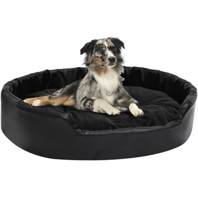 vidaXL Letto per Cani Nero 90x79x20 cm Peluche e Ecopelle - Letto per Cani vidaXL Letto per Cani Nero 90x79x20 cm Peluche e Ecopelle - Letto per Cani