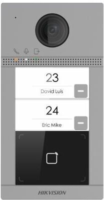HIKVISION Posto Esterno Videocitofono 2 Pulsanti PoE con Lettore Tessere Wi-fi - DS-KV8213-WME1 -