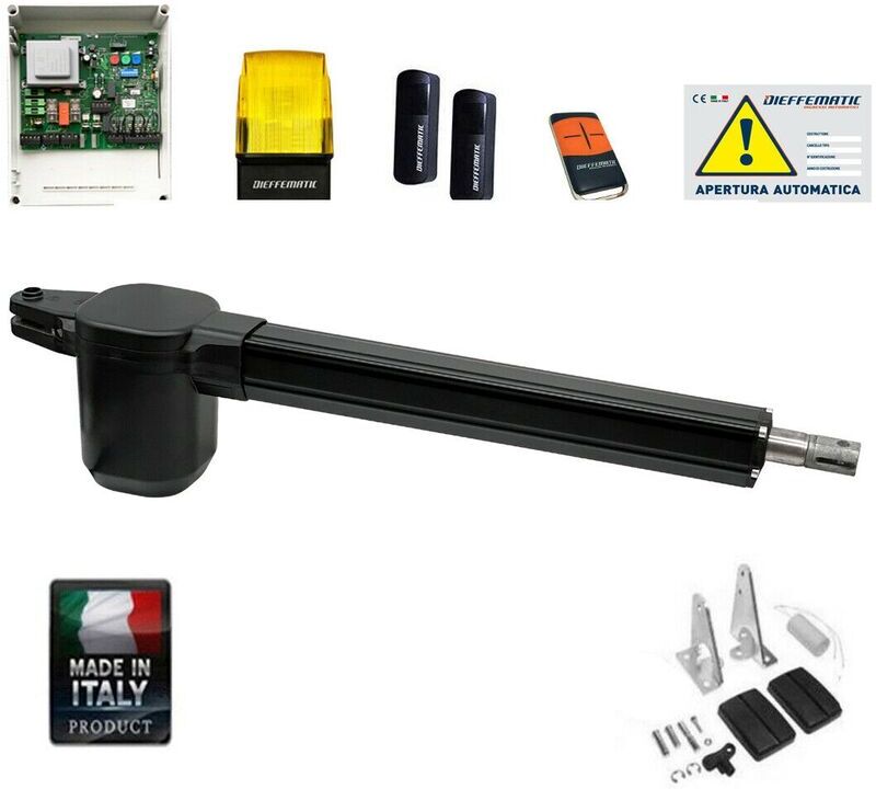 DIEFFEMATIC - Kit Pistone Bhe 1 Motore Elettrico 230v 220v 500mm Pistone Cancello Battente