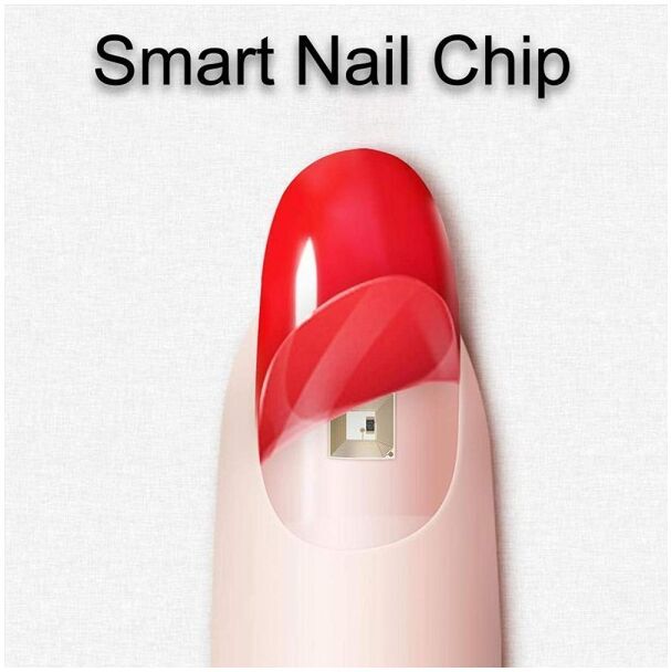 TRADE SHOP TRAESIO - Trade Shop - Smart Nail Nfc Chip Intelligente Sotto Lo Smalto Collegamento Rapido Smartphone