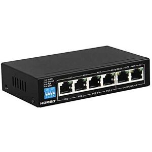 OBA 206AI: Smart Switch Gigabit Poe a 6 Porte con 4 Porte Poe 802.3af/at, 48V e 60W per Trasmissione Fino a 250 Metri -