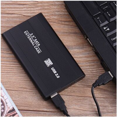 TRADE SHOP TRAESIO - Box Case Supporto Esterno Per Hard Disk Hdd 2.5 Sata Usb 2.0 Lettore Portatile - TRADE SHOP TRAESIO - Box Case Supporto Esterno Per Hard Disk Hdd 2.5 Sata Usb 2.0 Lettore Portatile -