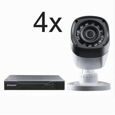 MAXTECH Kit Telecamere Di Sicurezza Dvr 4 Canali 720p Videosorveglianza Kit-dvr4 - - MAXTECH Kit Telecamere Di Sicurezza Dvr 4 Canali 720p Videosorveglianza Kit-dvr4 - -