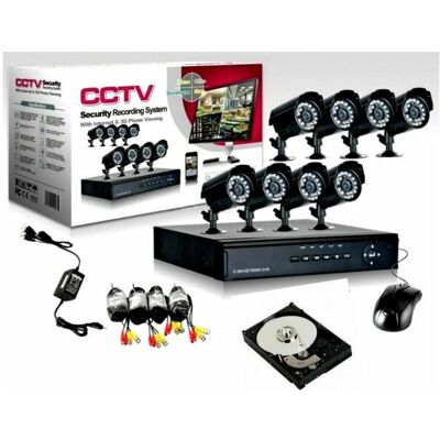 EXSENSA Kit Video Sorveglianza 8 Telecamera Infrarossi Hd500 + Dvr + Alimentatore + Cavi EXSENSA Kit Video Sorveglianza 8 Telecamera Infrarossi Hd500 + Dvr + Alimentatore + Cavi