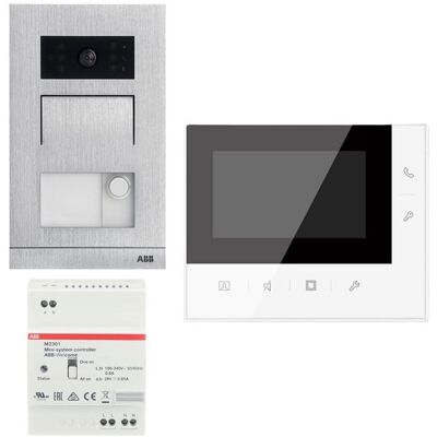 ABB Kit Videocitofono Monofamiliare Monitor Vivavoce 2 Fili Pulsantiera A Parete ABB Kit Videocitofono Monofamiliare Monitor Vivavoce 2 Fili Pulsantiera A Parete