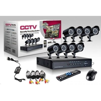 ZENCOCCO Kit Videosorveglianza 8 Canali 8 Telecamere 24 Led Infrarossi Dvr+alimentatore ZENCOCCO Kit Videosorveglianza 8 Canali 8 Telecamere 24 Led Infrarossi Dvr+alimentatore