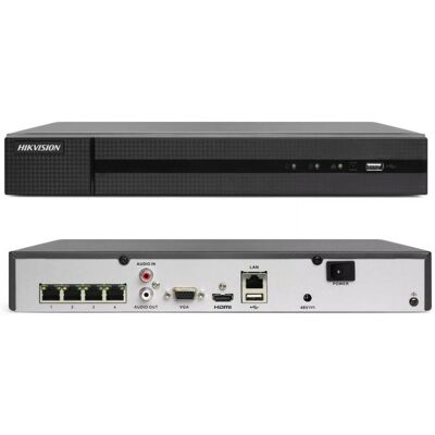 HIKVISION Hwn-4104mh-4p Nvr 4k Hd 4ch@8mpx Onvif Poe H.265+ 80mbps Cloud P2p - Capacità Hard Disk: Nessun Hard Disk - HIKVISION Hwn-4104mh-4p Nvr 4k Hd 4ch@8mpx Onvif Poe H.265+ 80mbps Cloud P2p - Capacità Hard Disk: Nessun Hard Disk -