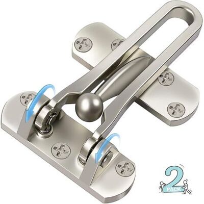 SCORPIO 2-piece Door Lock Latch For Home Security: Swing Bar Door Protector For Front And Interior Doors, Childproof Reinforced Door Stopper SCORPIO 2-piece Door Lock Latch For Home Security: Swing Bar Door Protector For Front And Interior Doors, Childproof Reinforced Door Stopper