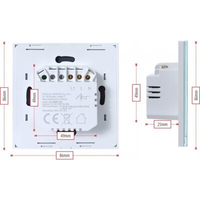 ART Interruttore Intelligente Zigbee 3.0 Touch Potenza 10-400w ART Interruttore Intelligente Zigbee 3.0 Touch Potenza 10-400w